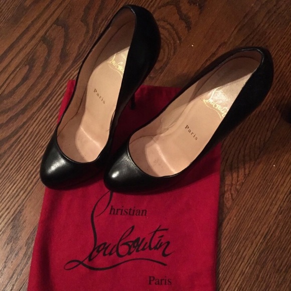 Christian Louboutin Shoes - Authentic Louboutin CL Black Leather Pumps